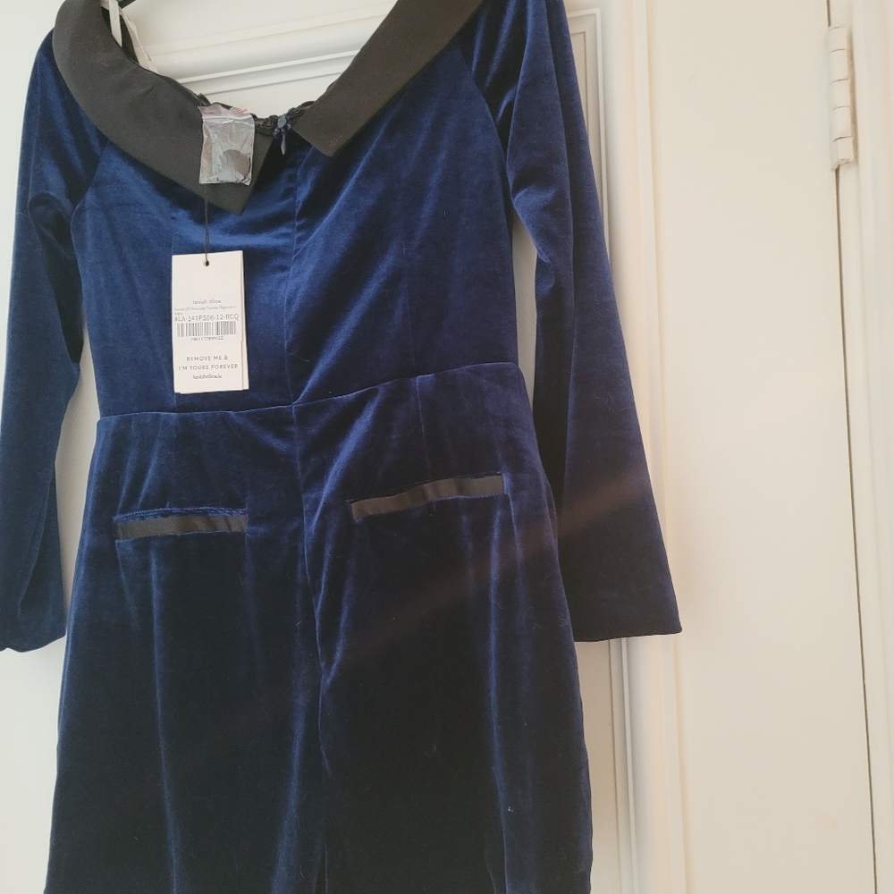 Suede blue Romper
